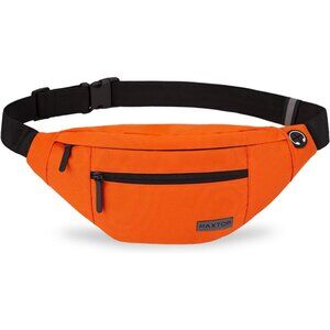 Women Men Orange Large Crossbody Fanny Pack Belt Bag Hands-Free Waist Pack